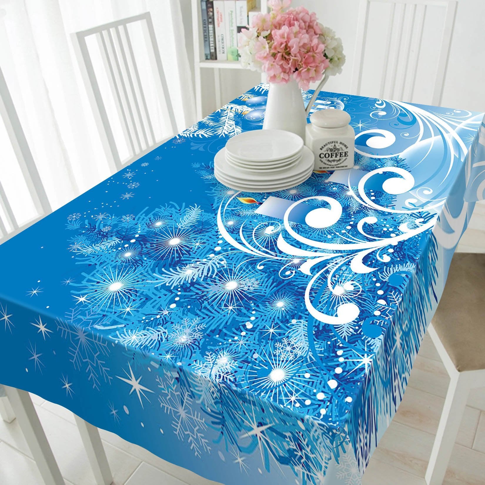 3D Christmas Candle Pattern 56 Tablecloths Tablecloths AJ Creativity Home