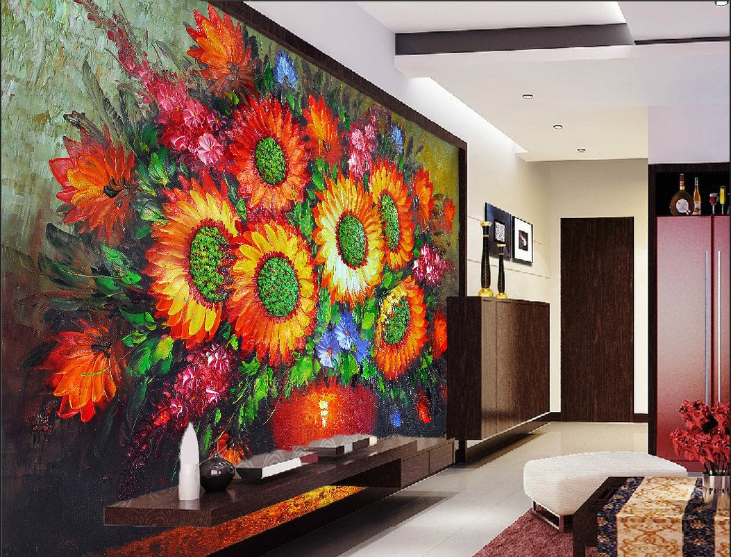 Bright Blossoms Vase Wallpaper AJ Wallpaper