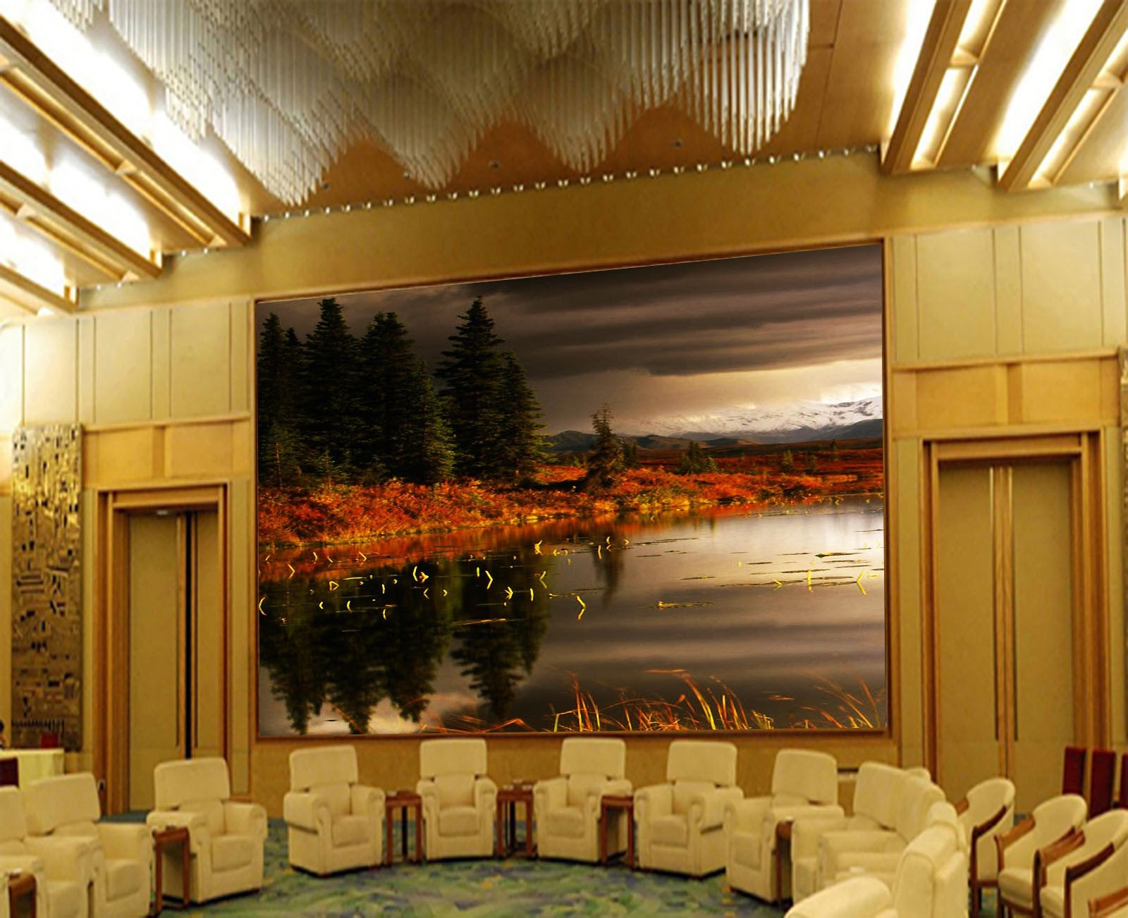 Lake Sunset Glow Wallpaper AJ Wallpaper