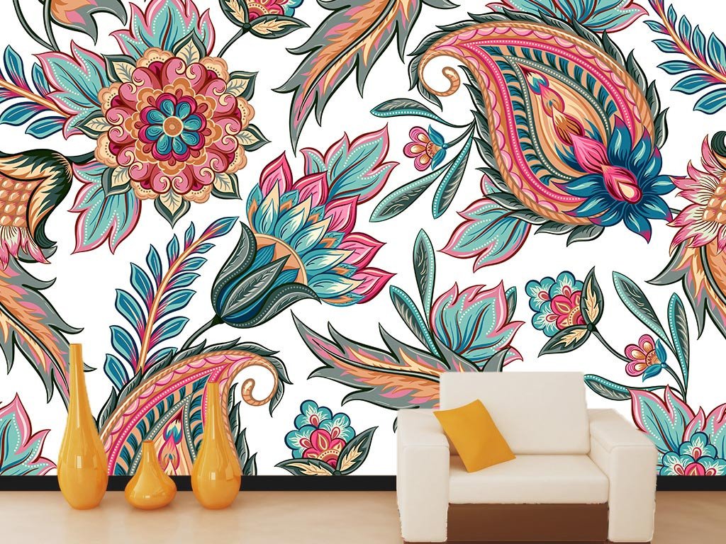 Stylised Florals Wallpaper AJ Wallpaper