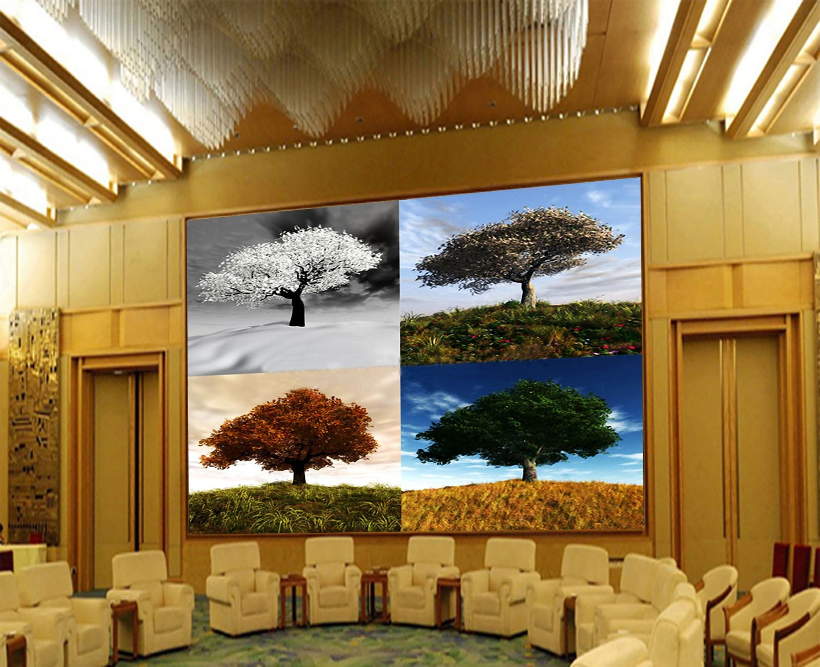 Four Seasons Tree Wallpaper AJ Wallpaper
