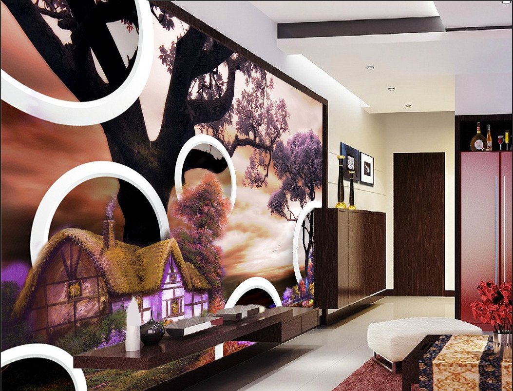 3D Country Village Tree 74 Wallpaper AJ Wallpaper