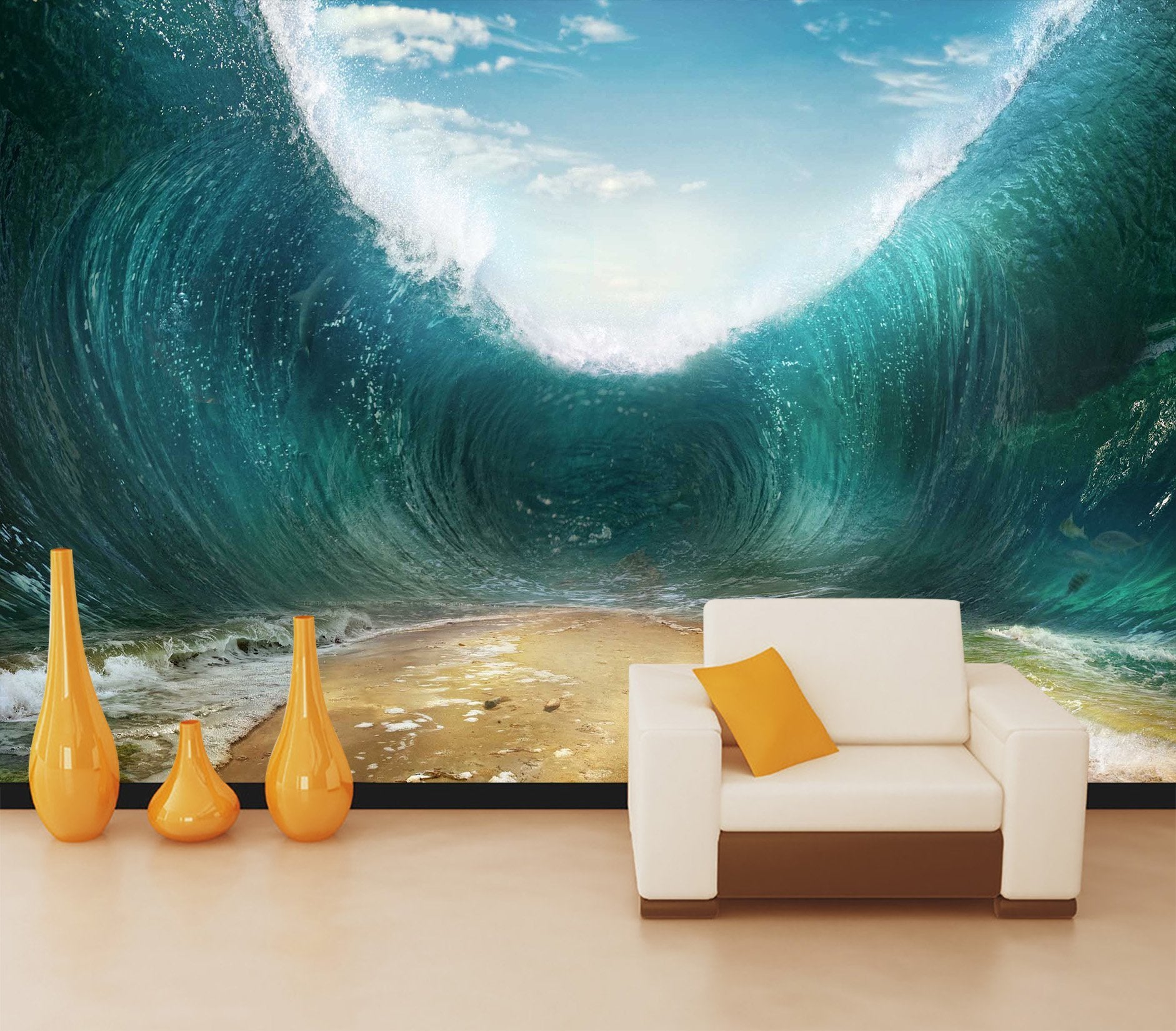 3D Wave Surge 714 Wallpaper AJ Wallpaper