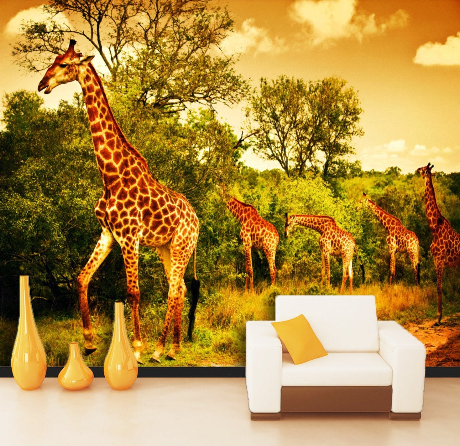 3D Giraffe Family 079 Wallpaper AJ Wallpaper
