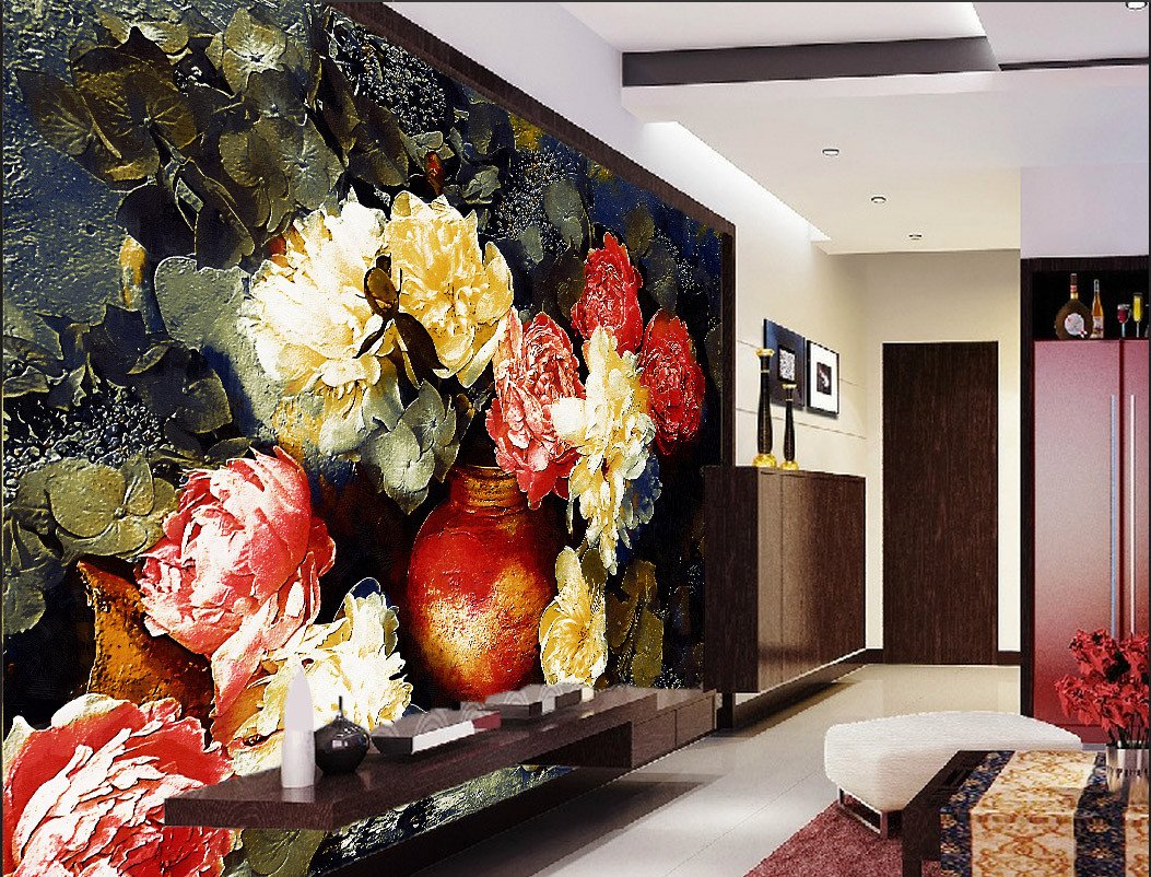 Table Flowers Pot Wallpaper AJ Wallpaper