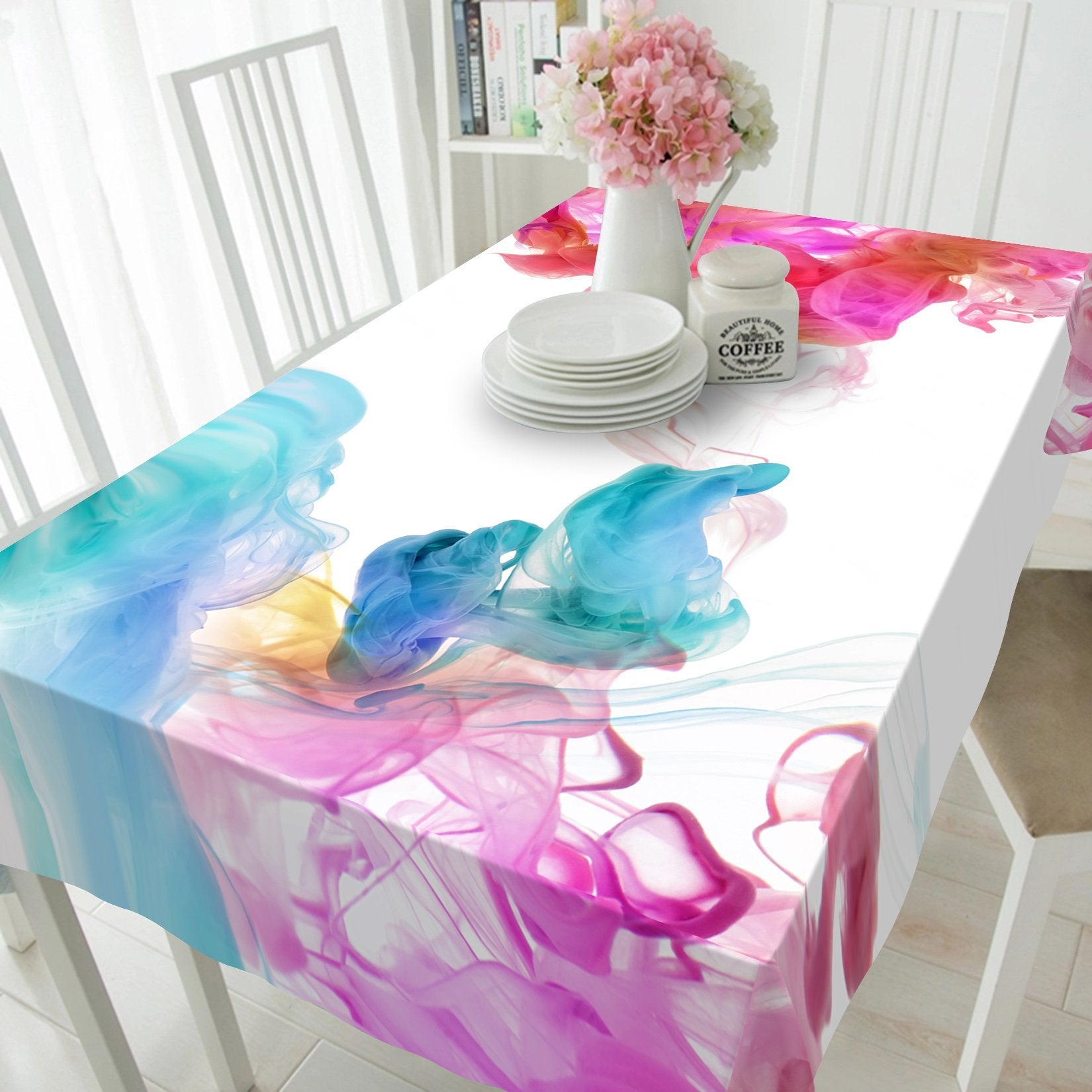 3D Two Color Gouache 4 Tablecloths Wallpaper AJ Wallpaper