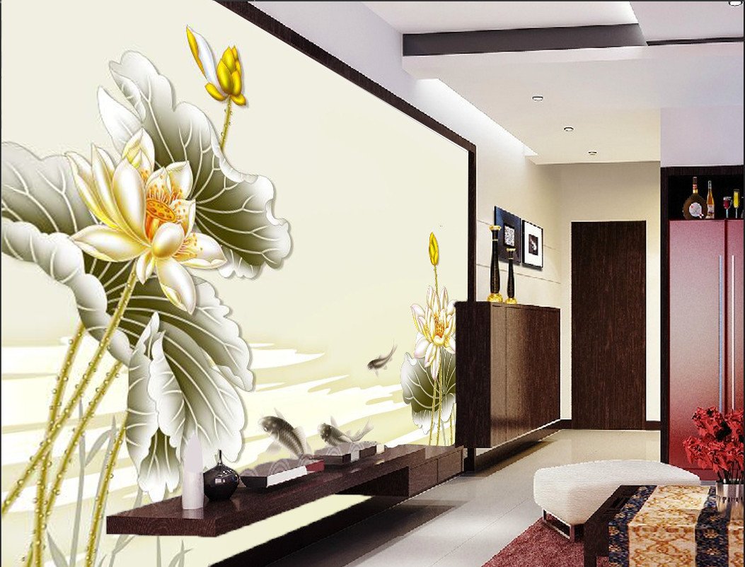 Carp and Lotus 564 Wallpaper AJ Wallpaper 1