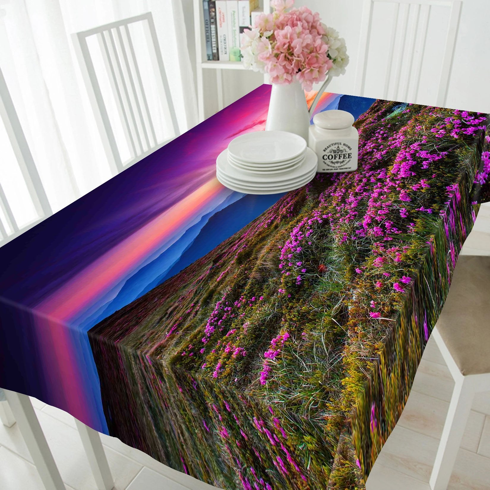 3D Mountains Flowers 480 Tablecloths Wallpaper AJ Wallpaper