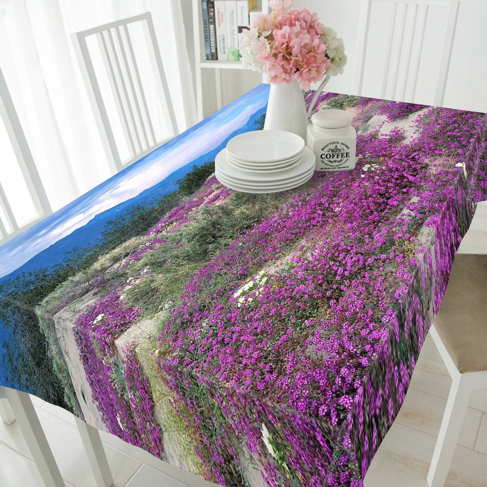 3D Mountain Flowers 107 Tablecloths Wallpaper AJ Wallpaper