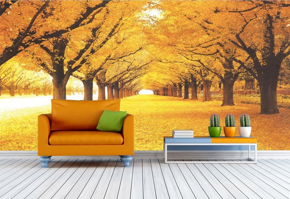 Leaves Covered Road Wallpaper AJ Wallpaper