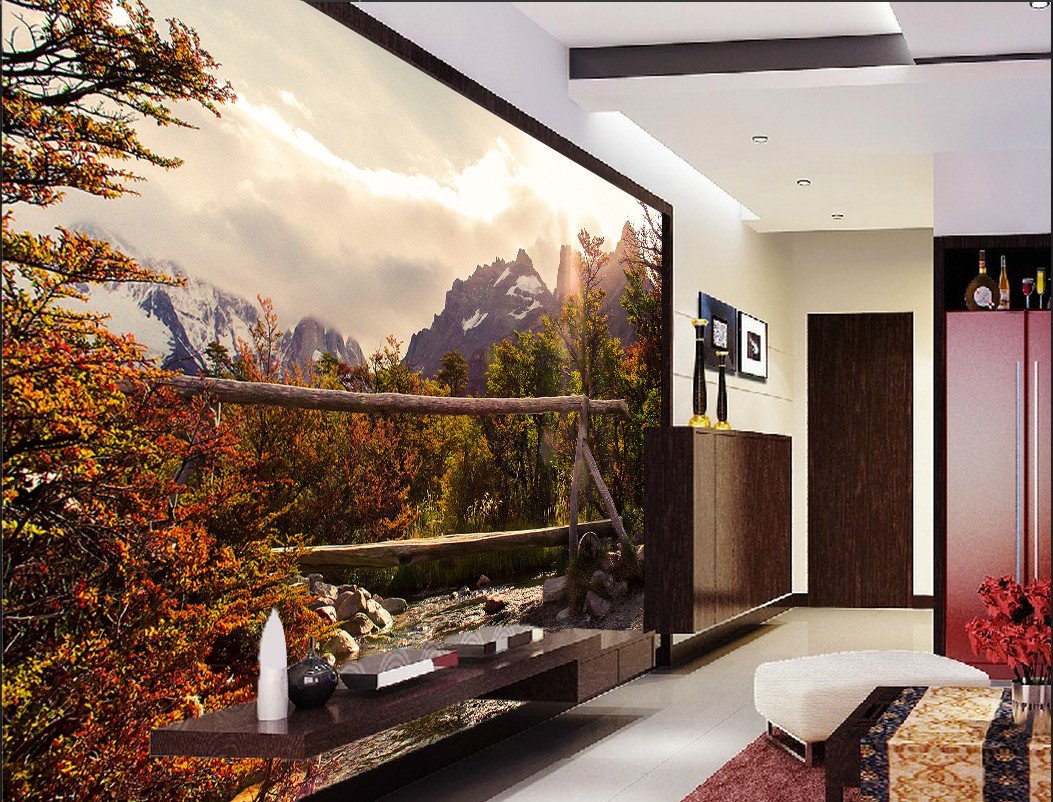 3D Jungle Tree Mountain 72 Wallpaper AJ Wallpaper