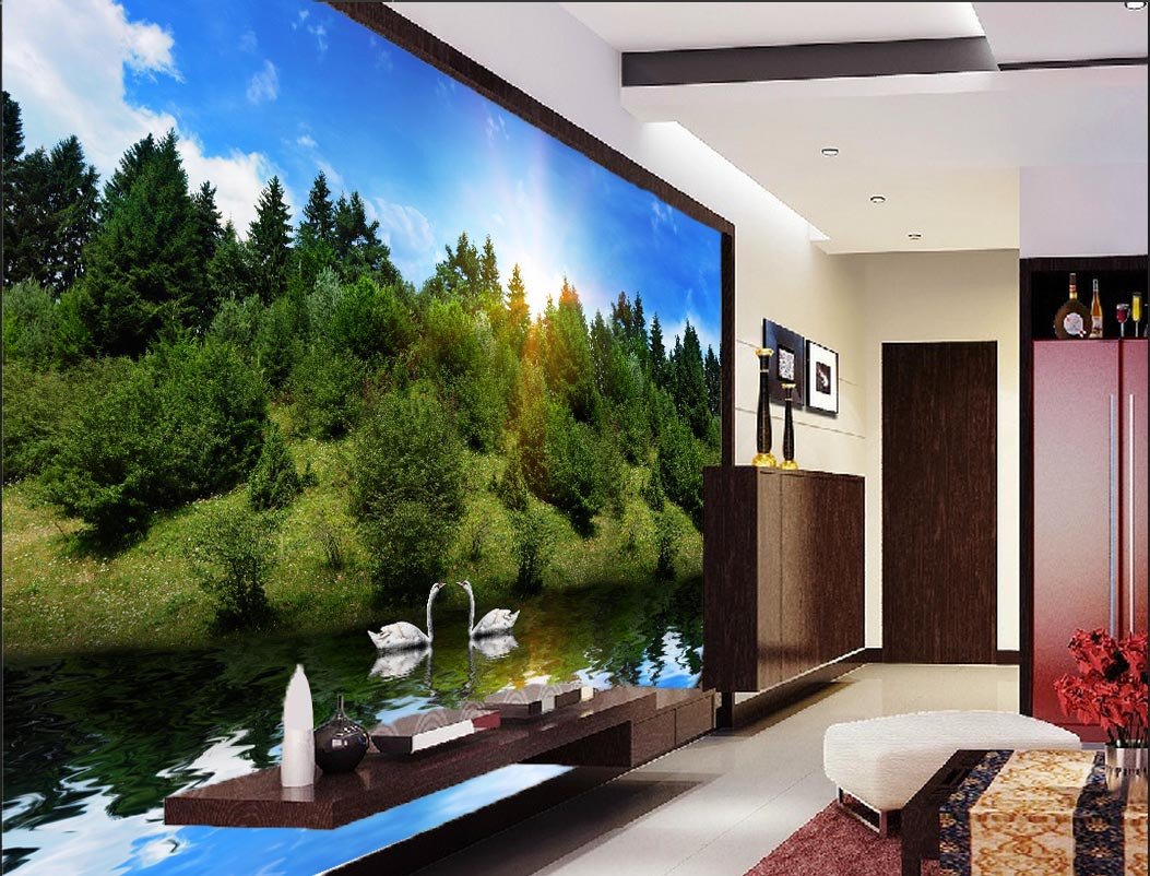 White Swans 2 Wallpaper AJ Wallpaper