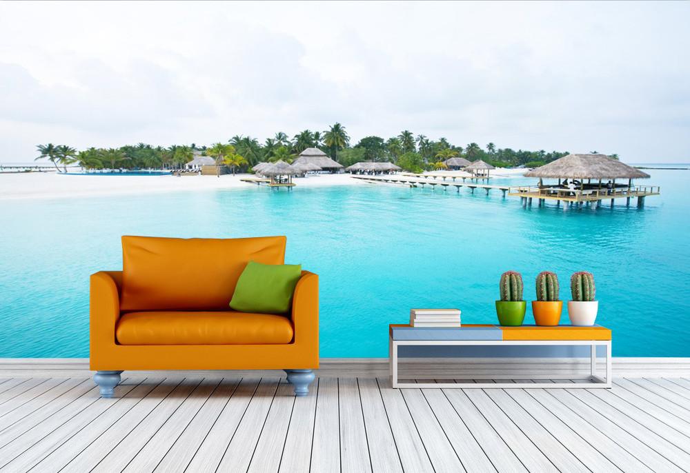 Seaside Wood Pavilions Wallpaper AJ Wallpaper