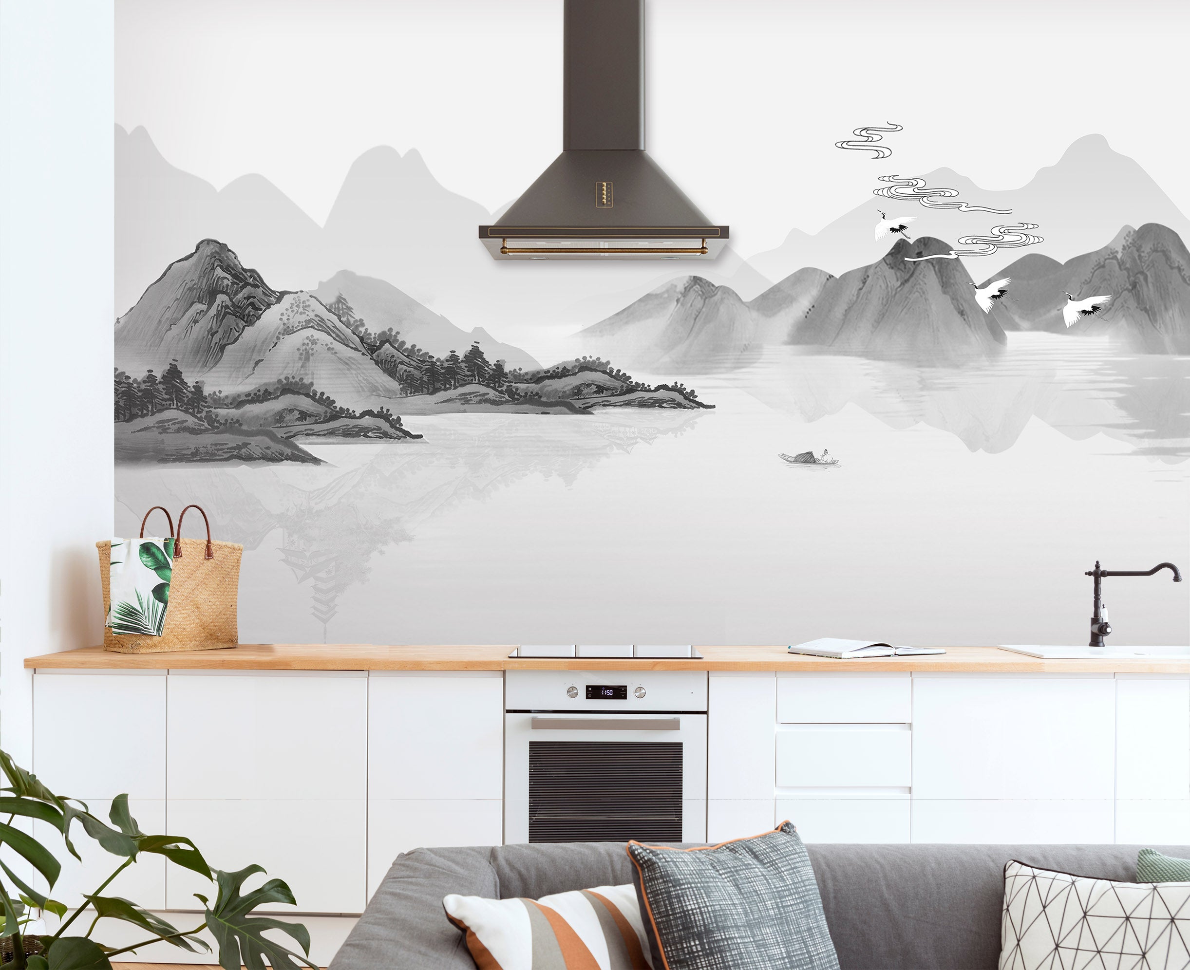 3D Black Valley 1415 Wall Murals