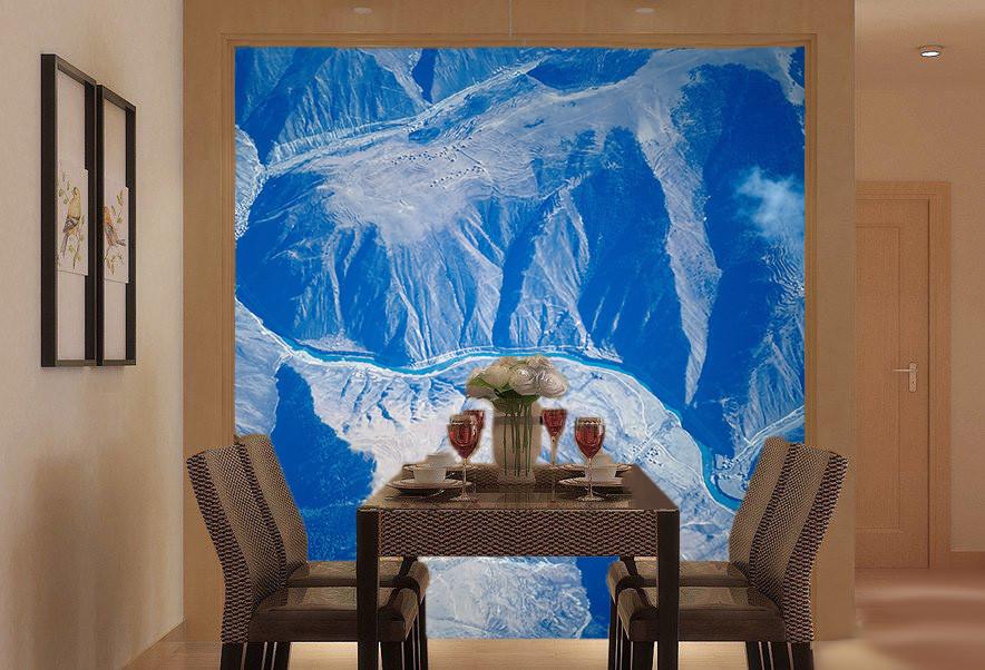 Grand Mountains Winding River Wallpaper AJ Wallpaper