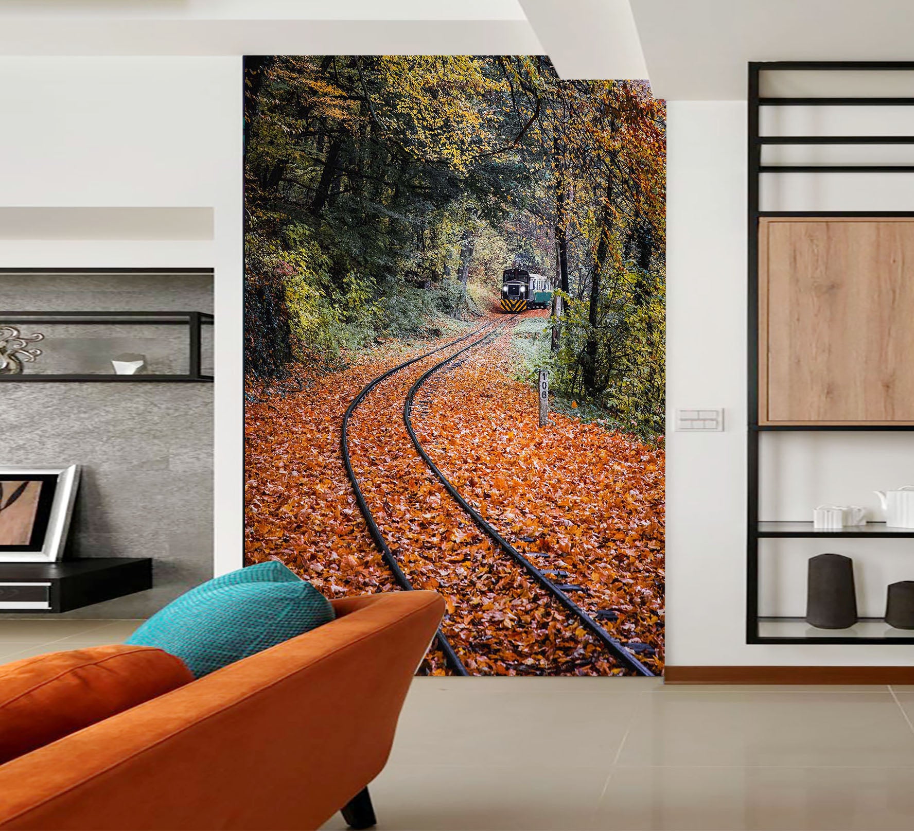 3D Maple Leaf Railway 433 Vehicle Wall Murals