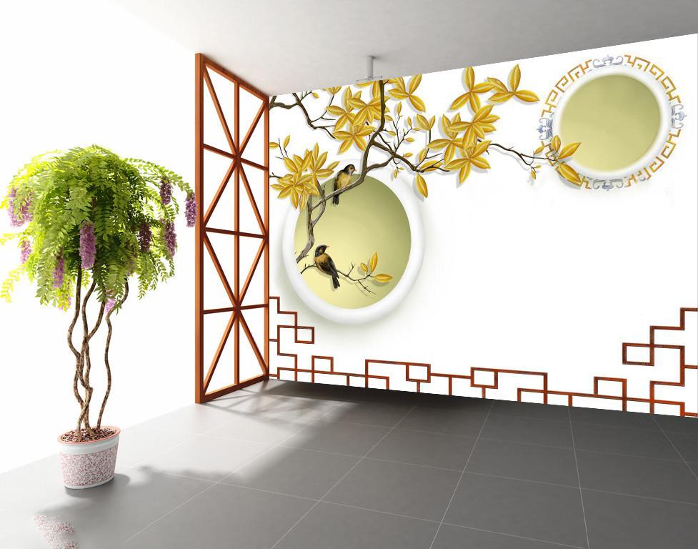 Birds And Flower On Branch 933 Wallpaper AJ Wallpaper 1