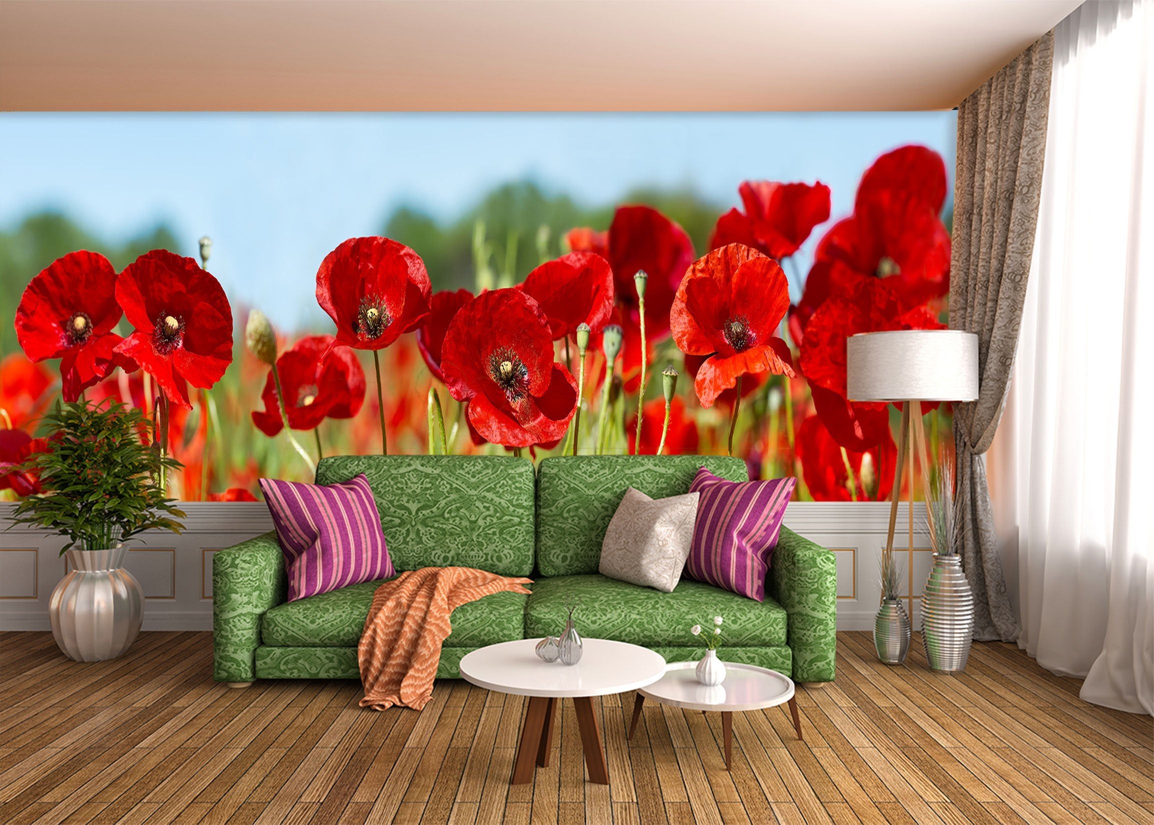 3D Growing Safflower 689 Wallpaper AJ Wallpaper 2