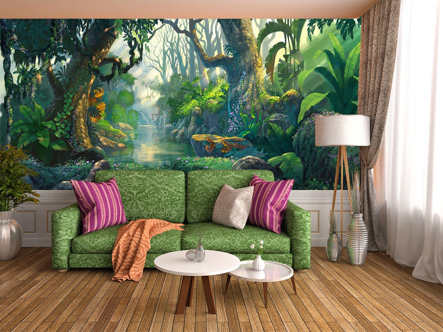 3D Jungle Green Tree 22 Wallpaper AJ Wallpaper 2