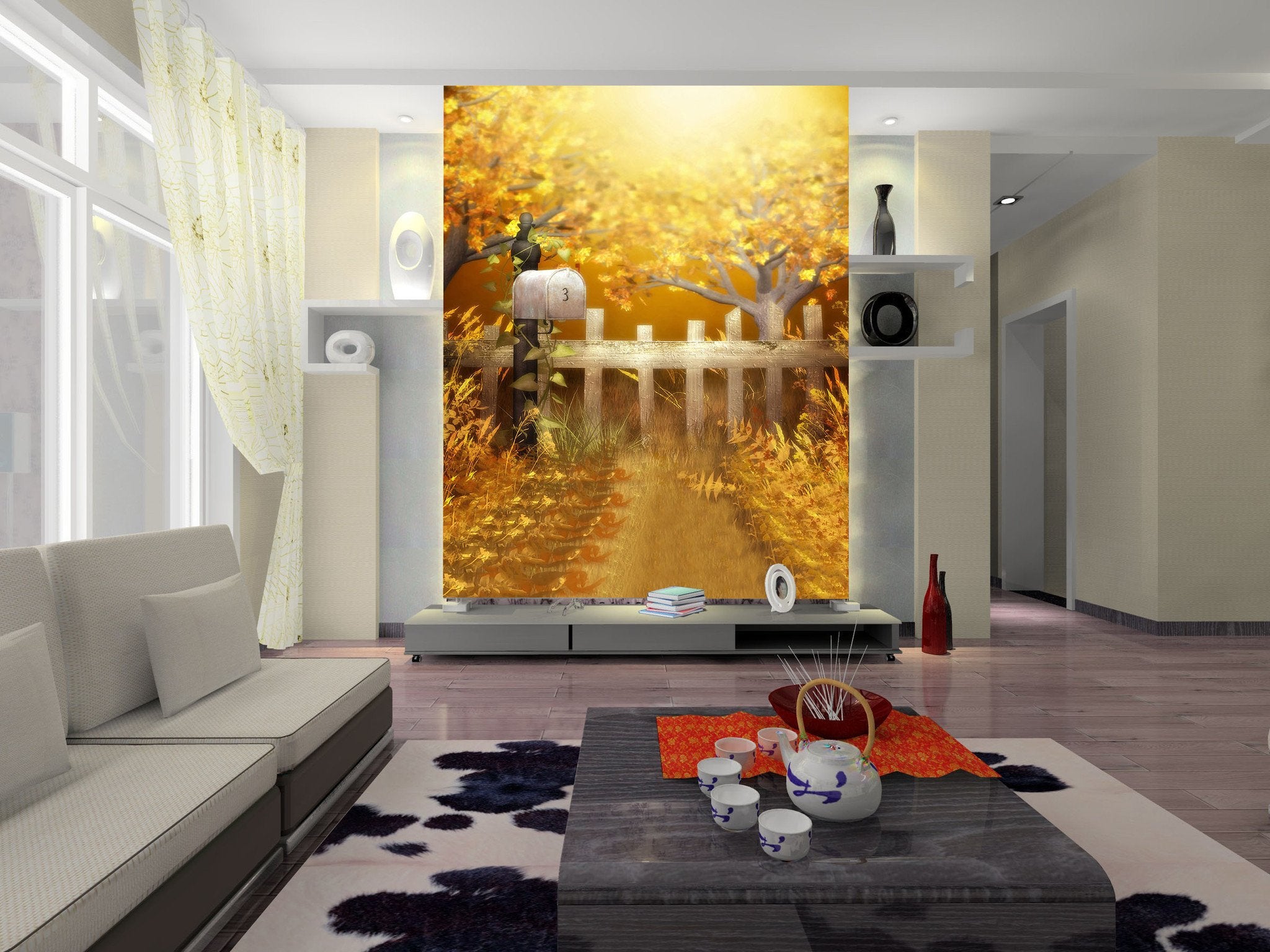 Fence Landscape Wallpaper AJ Wallpaper