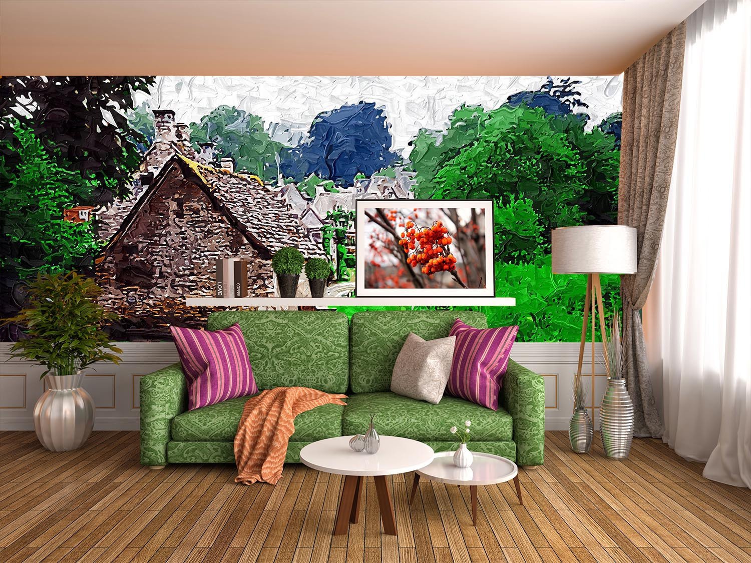 Town Scenery Wallpaper AJ Wallpaper