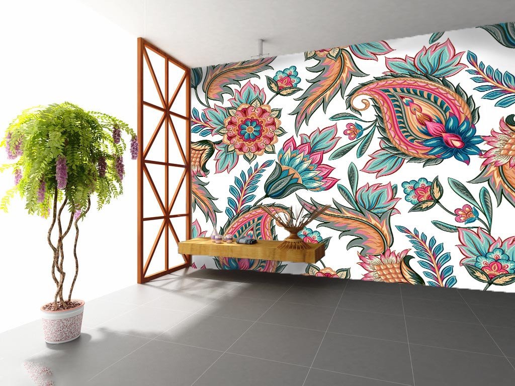 Stylised Florals Wallpaper AJ Wallpaper