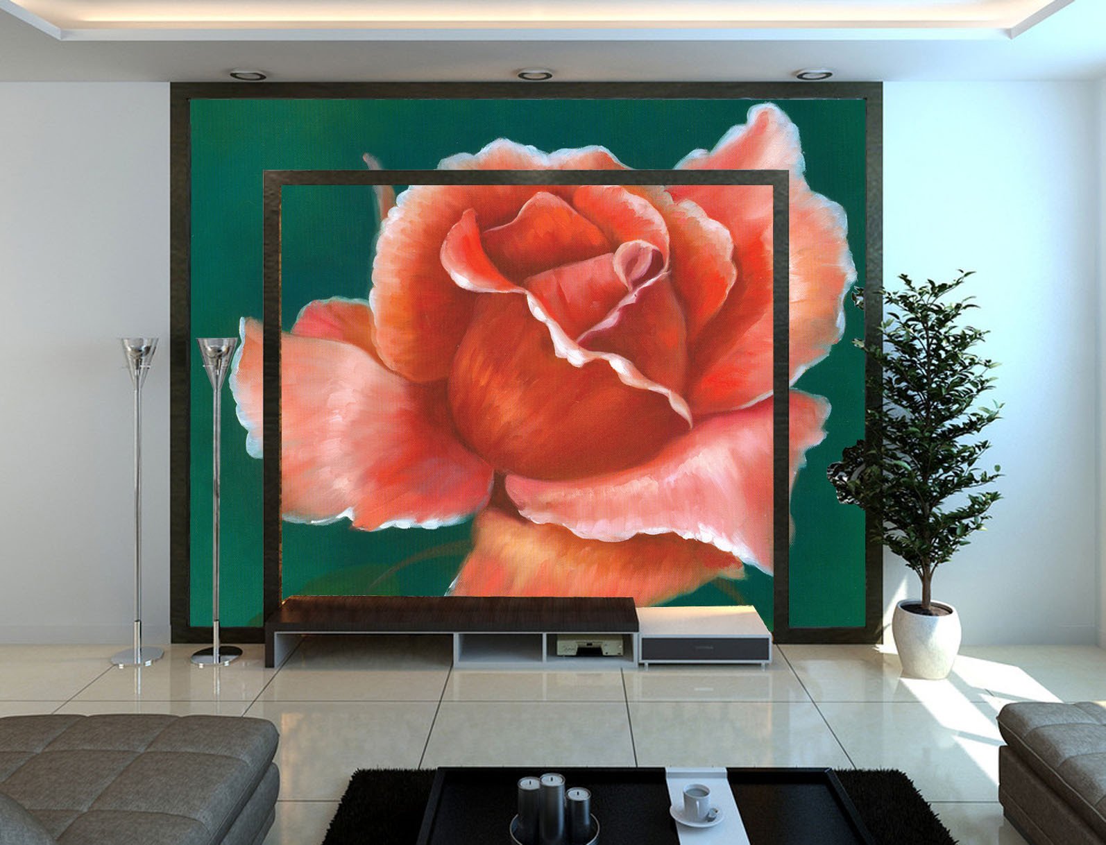 Red Blossom Wallpaper AJ Wallpaper