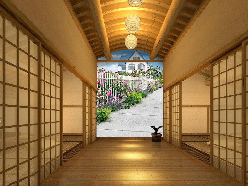 Modern Garden Wallpaper AJ Wallpaper