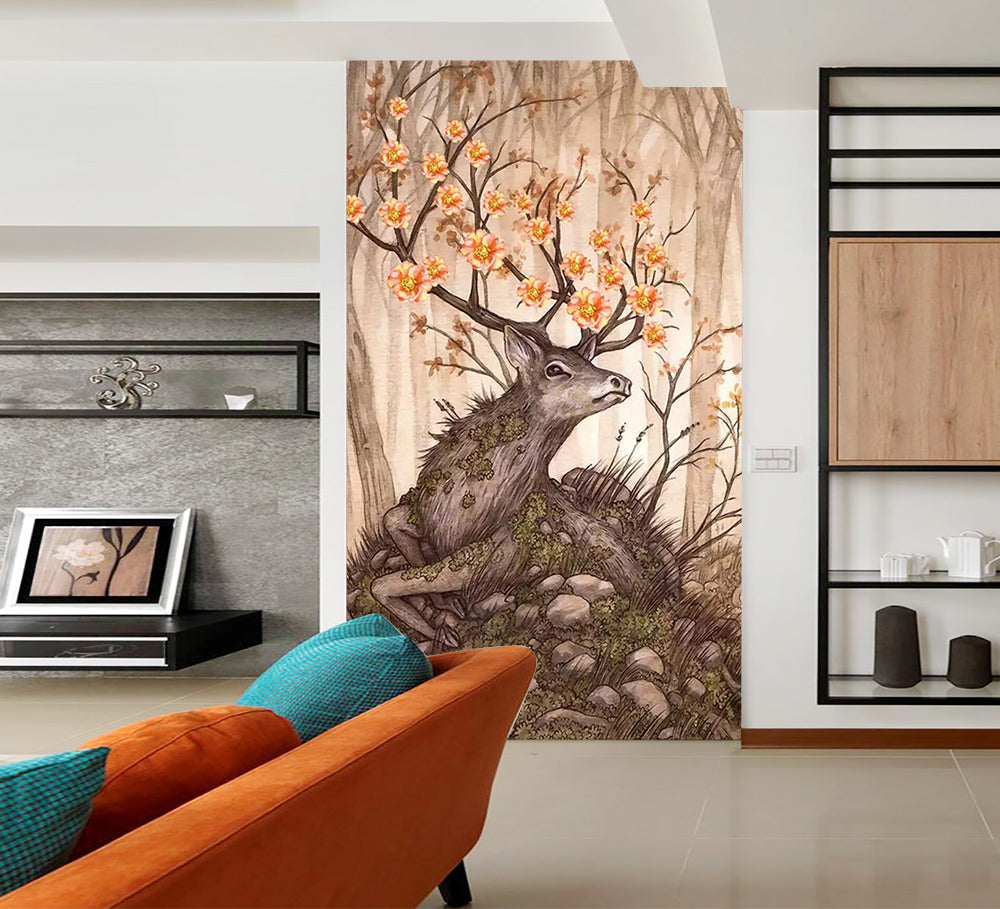3D Forest Fawn WC832 Wall Murals
