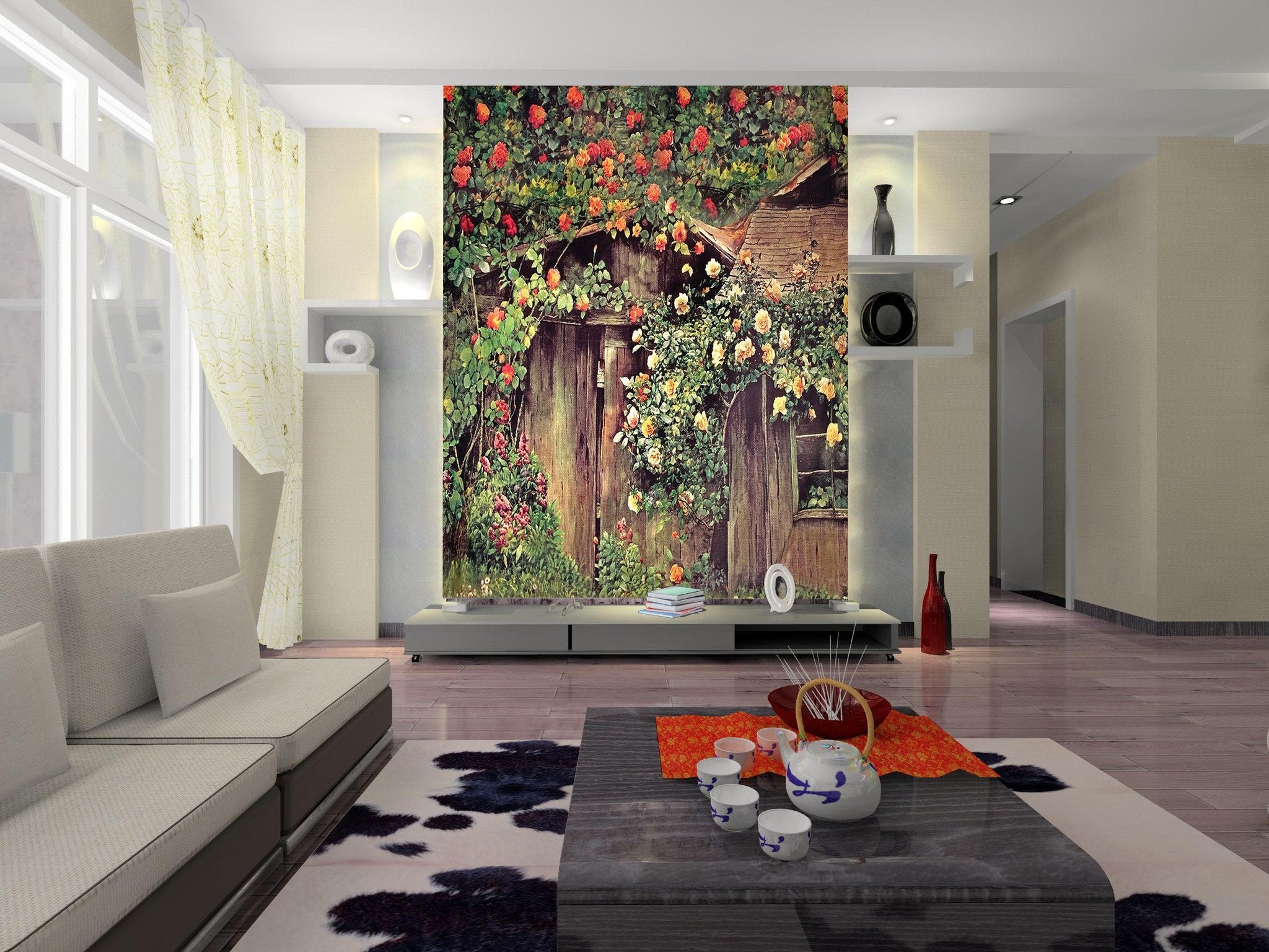 Flowers Wood House Wallpaper AJ Wallpaper