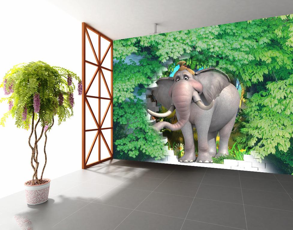 3D Animals elephant tree Wallpaper AJ Wallpaper 1