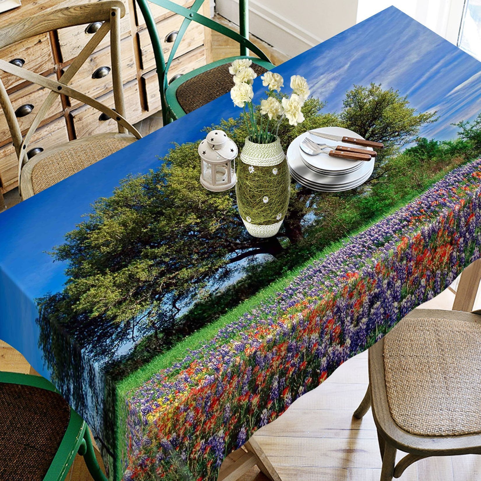 3D Flowers Trees 118 Tablecloths Wallpaper AJ Wallpaper