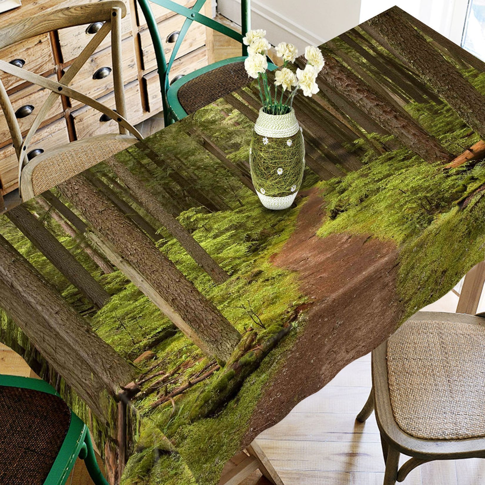 3D Thick Forest Road 741 Tablecloths Wallpaper AJ Wallpaper