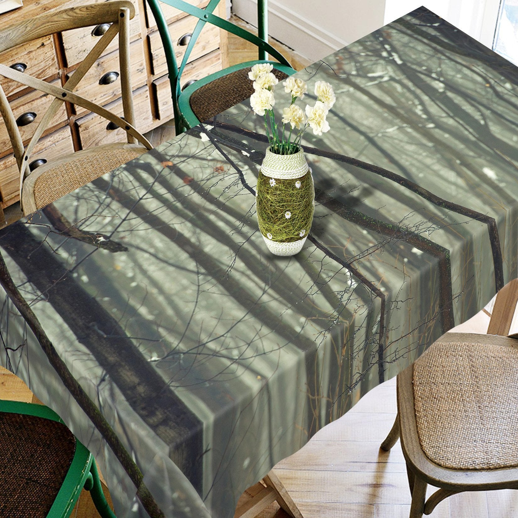 3D Winter Forest 584 Tablecloths Wallpaper AJ Wallpaper