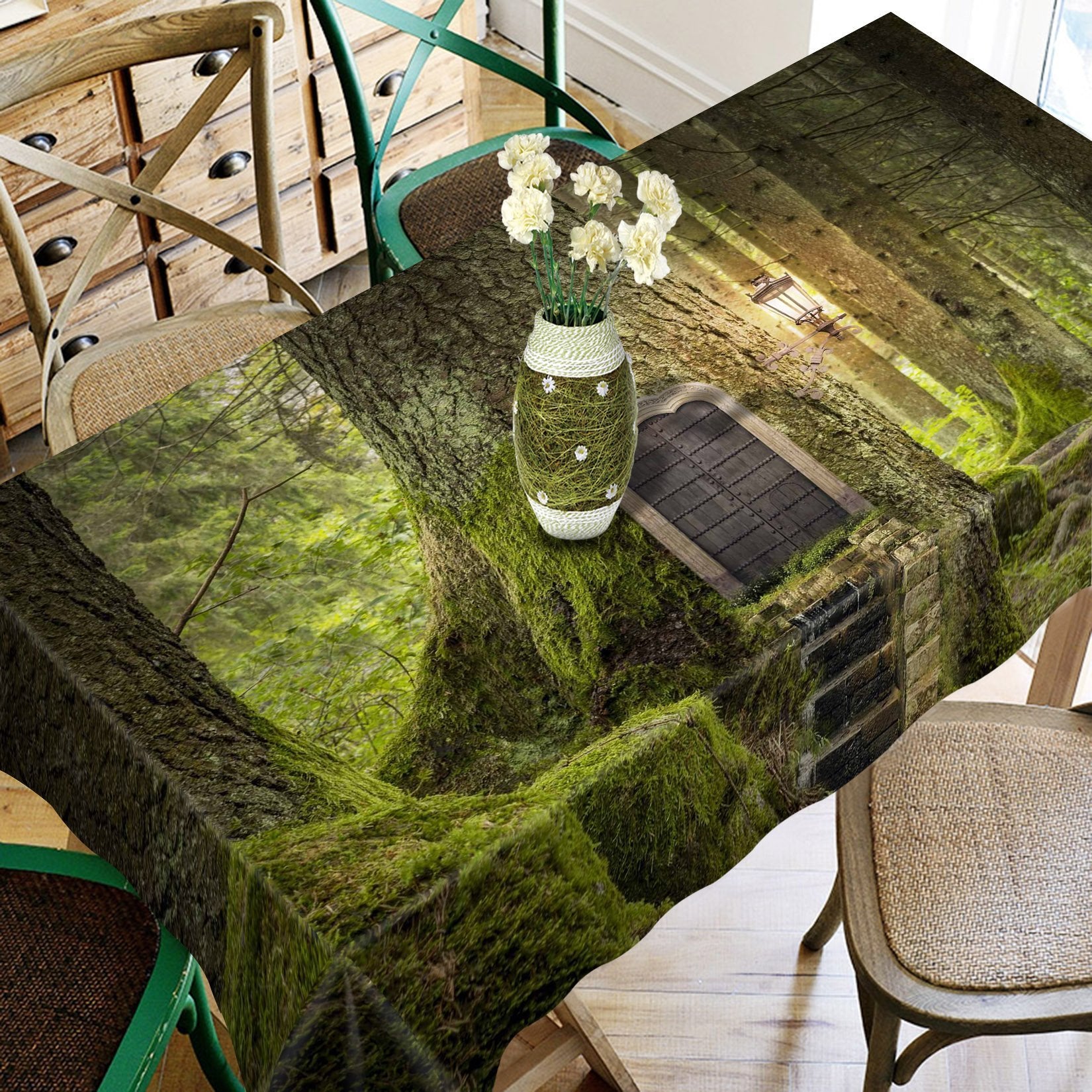 3D Forest Tree House 573 Tablecloths Wallpaper AJ Wallpaper