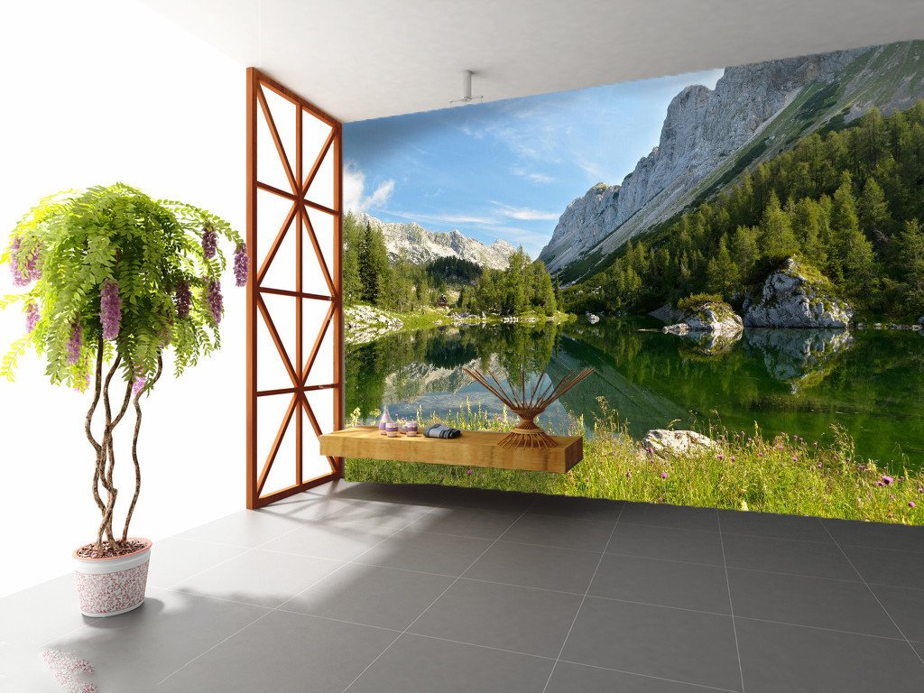 Green Hill And River 575 Wallpaper AJ Wallpaper 1