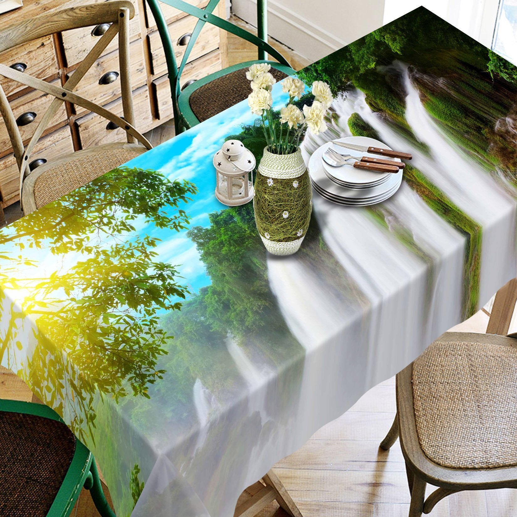 3D Waterfalls 255 Tablecloths Wallpaper AJ Wallpaper