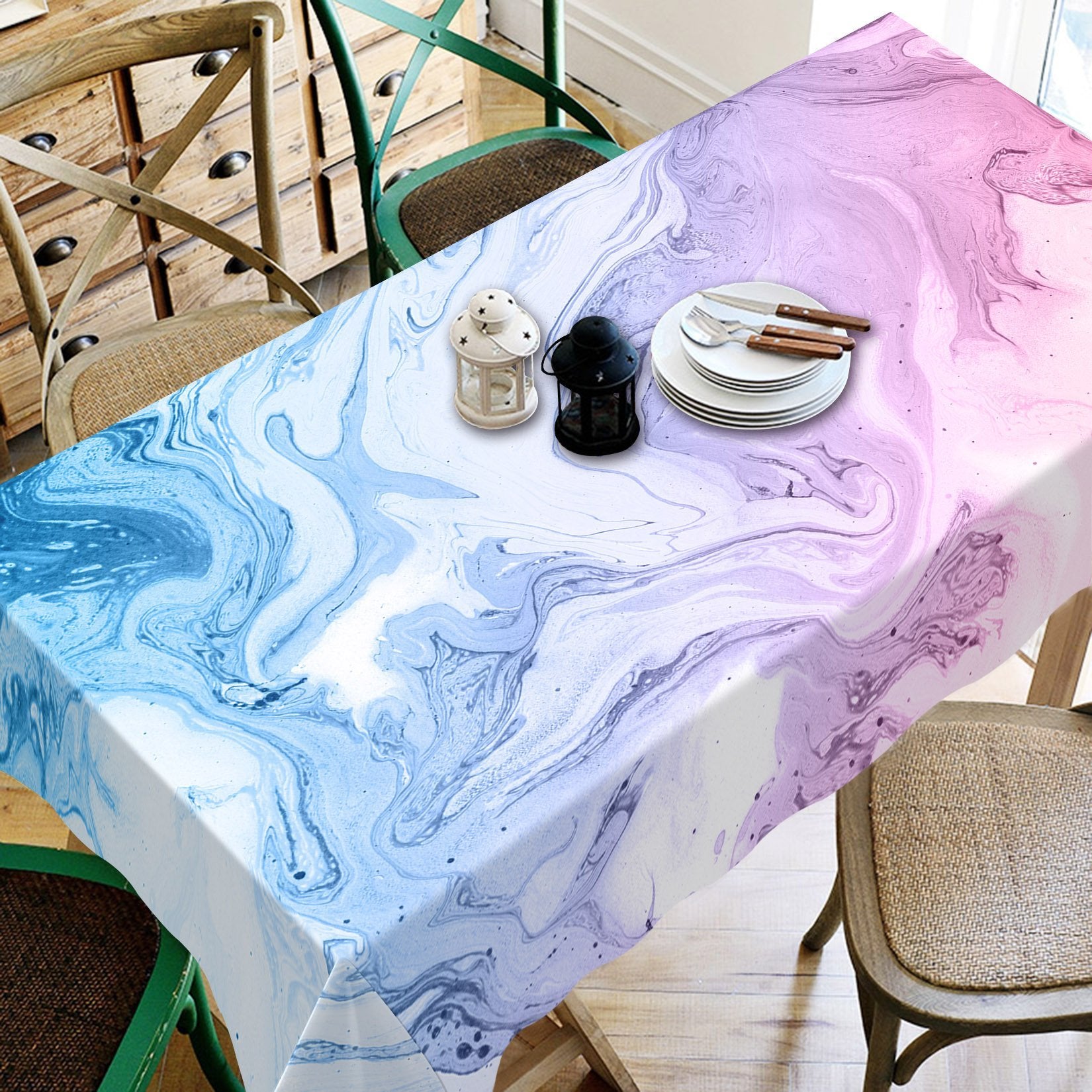 3D Water Flow Light Color 19 Tablecloths Wallpaper AJ Wallpaper