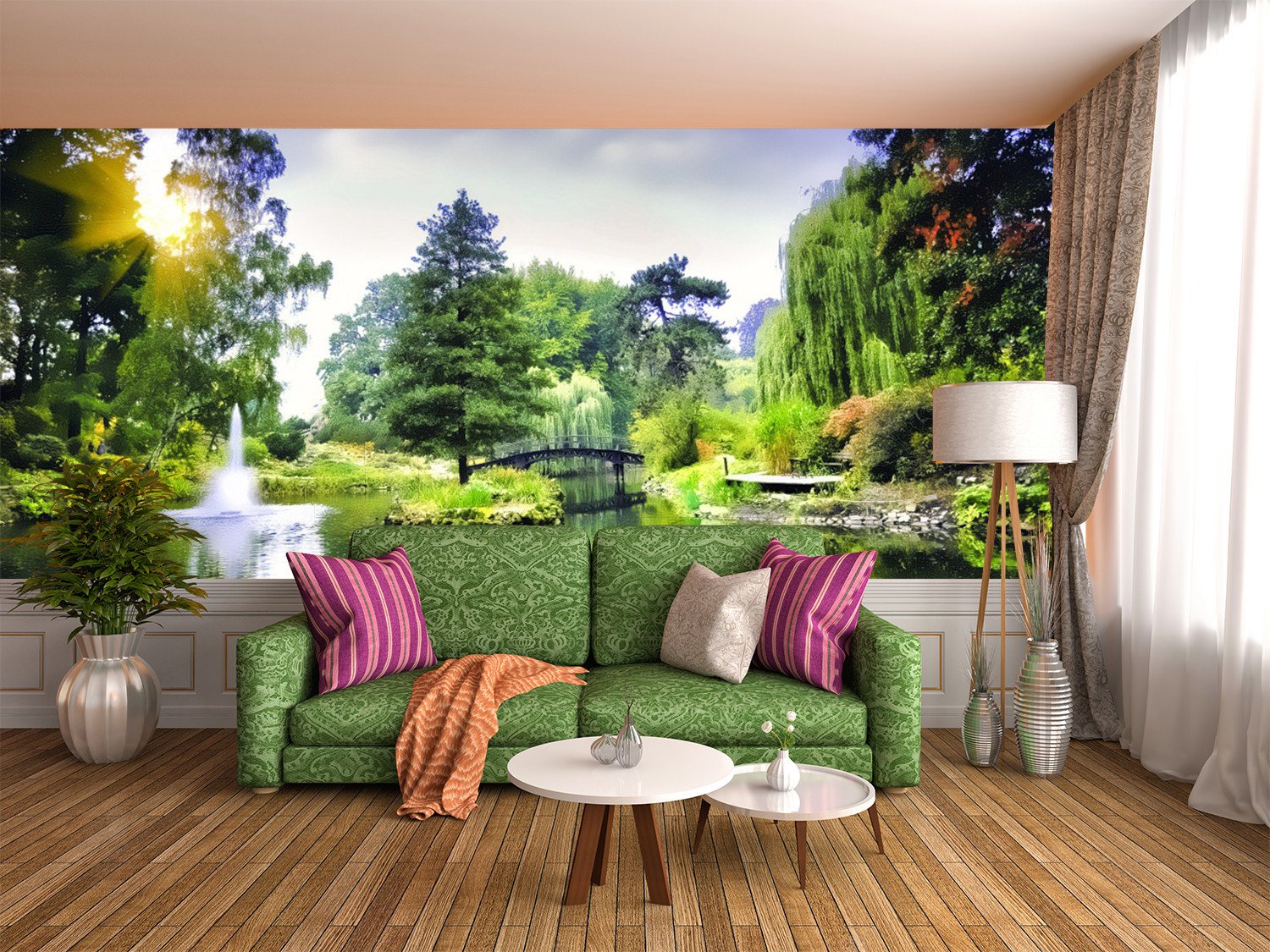 3D Jungle Green Tree 434 Wallpaper AJ Wallpaper