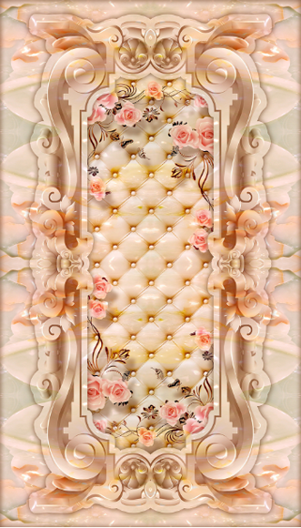 3D Pattern And Flowers Floor Mural Wallpaper AJ Wallpaper 2