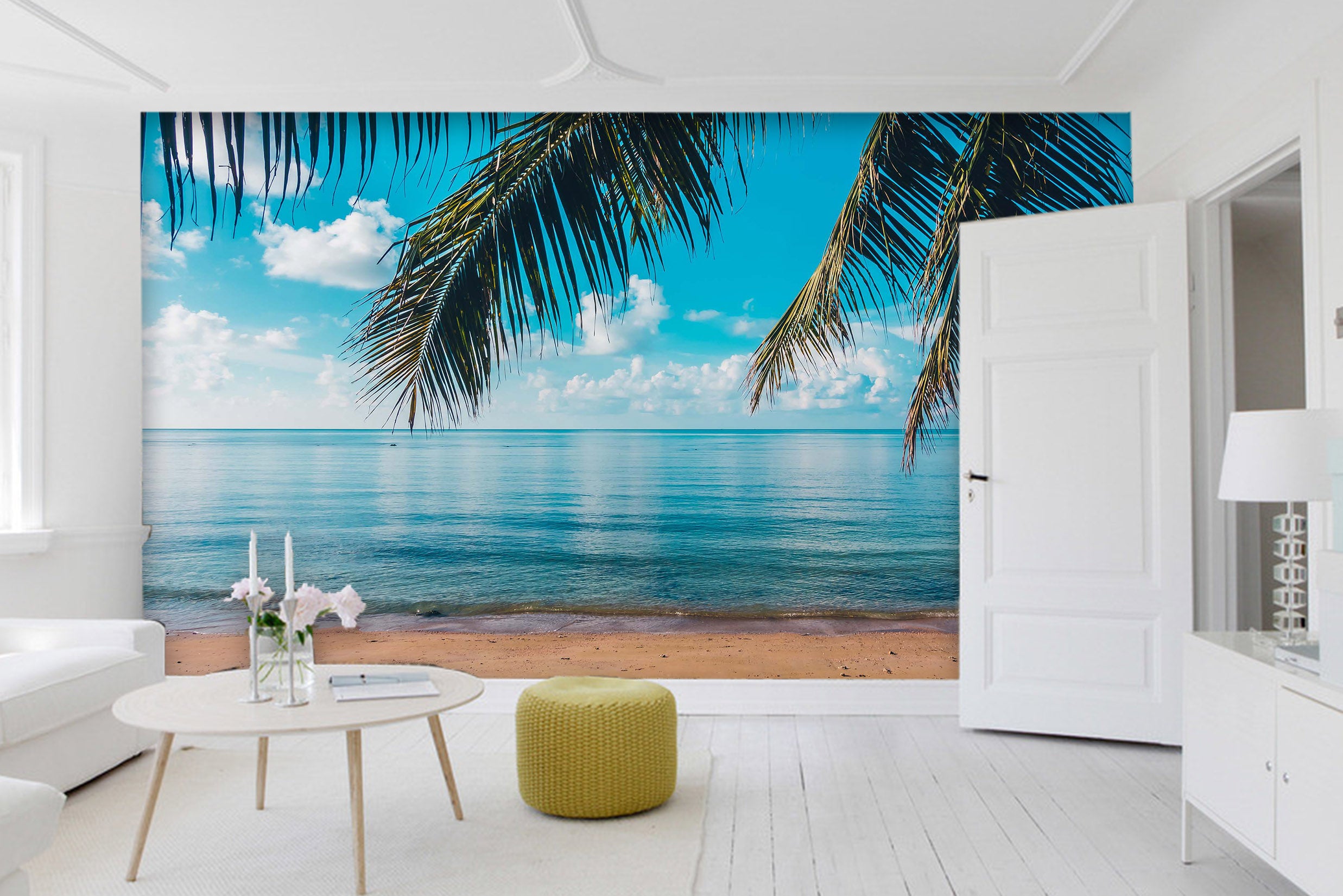 3D Blue Sea Beach 83 Wall Murals