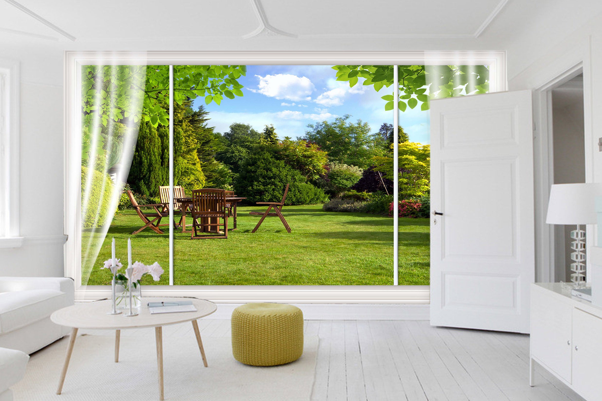 3D Garden Tables 1479 Wall Murals