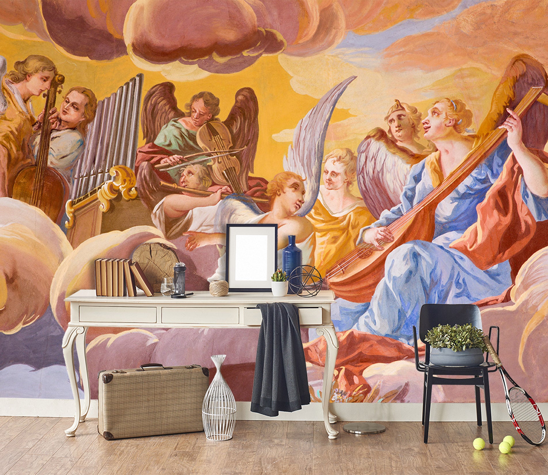 3D Play The Harp 1540 Wall Murals