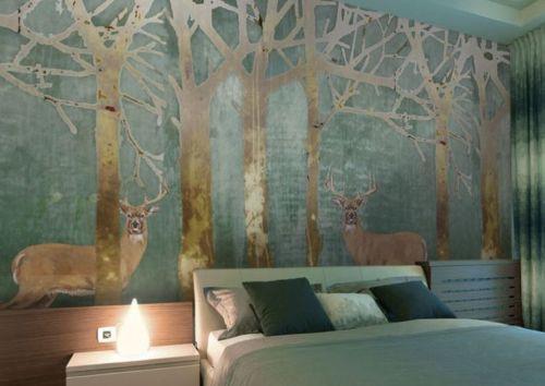 Blue Forest Deer Wallpaper AJ Wallpaper 2