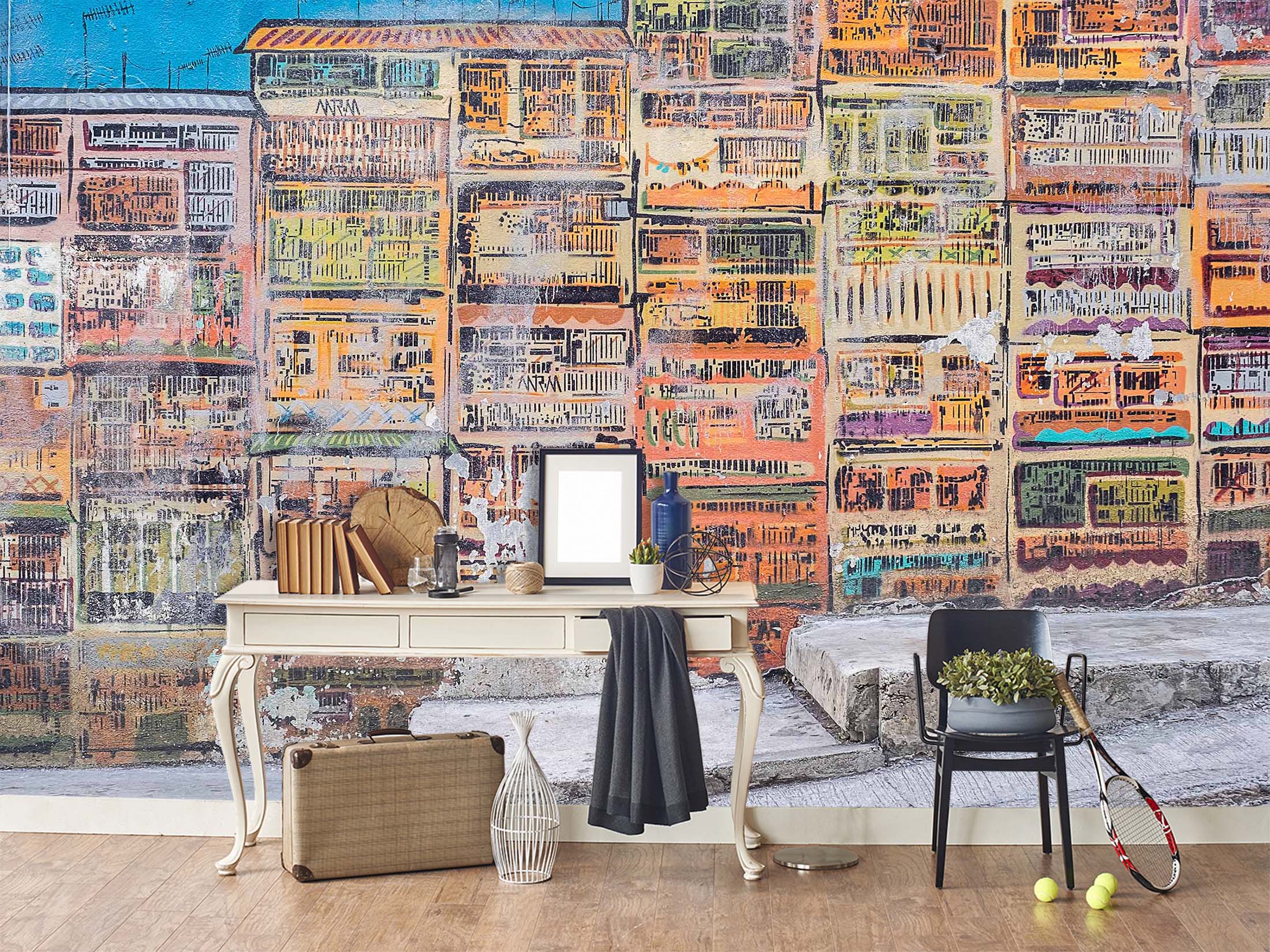 3D Shabby Poster Wall 110 Wall Murals