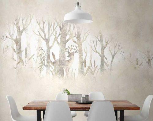 Hazy Elks Forest Wallpaper AJ Wallpaper 2