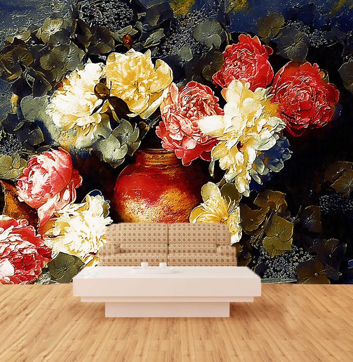 Table Flowers Pot Wallpaper AJ Wallpaper