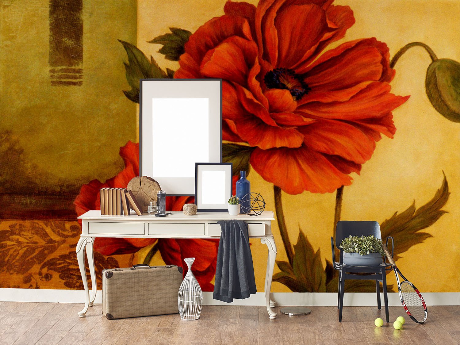 Enchanting Red Flowers Wallpaper AJ Wallpaper 2