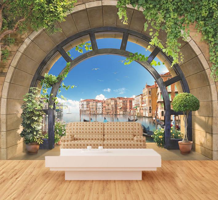 3D Plants And Floating Boats 32 Wallpaper AJ Wallpaper