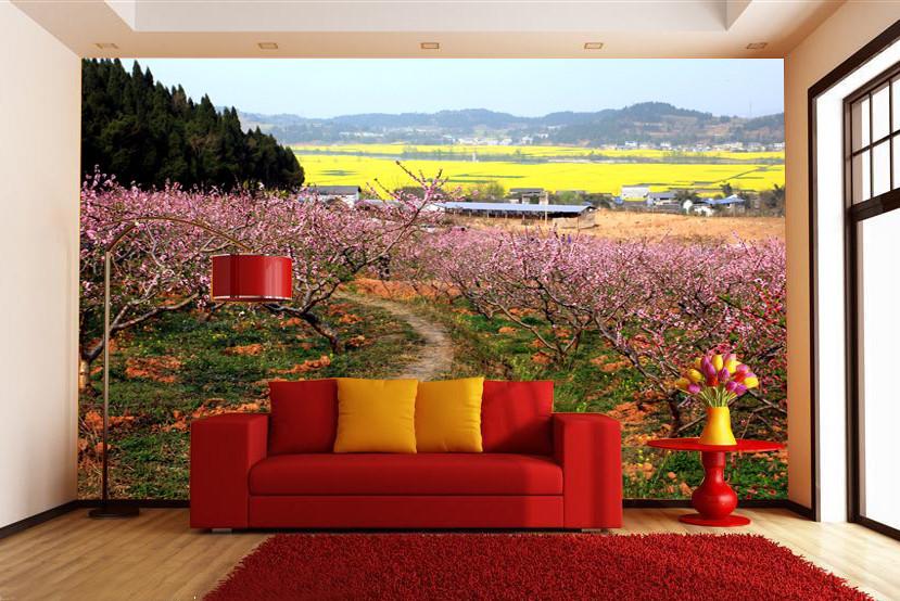 Blooming Peach Trees Wallpaper AJ Wallpaper